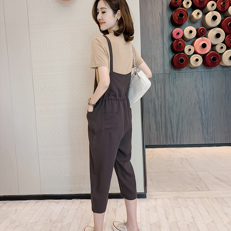 women's summer thin european style 2022 new european small workwear jumpsuit