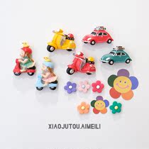 Automotive refrigerator with motorcycle magnetic personality creative stereo Chinese wind network red in creative iron suction