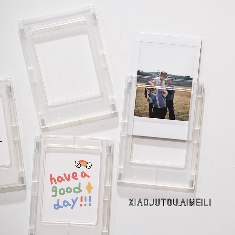 Polaroid photo frame refrigerator stickers creative 3-inch photo paper photo magnetic suction hole plate magnet cute iron-absorbing stone