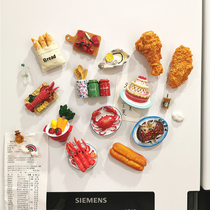 Simulation food refrigerator sticker 3d stereo magnet personality creative Japanese cute fruit Korean magnetic Nordic ins