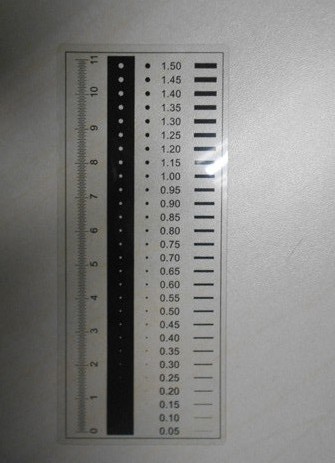 Custom Point Gauge Point Number Card Film Ruler Point Line Gauge Dot Gauge Transparent Ruler Foreign Body Control Card