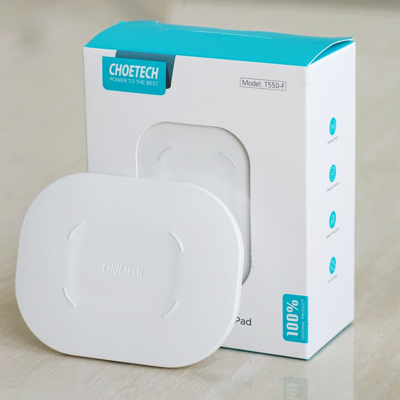 Choetech desktop 15W wireless fast charger for Airpods Apple iphone12 Samsung phone