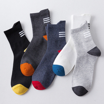 Socks mens socks cotton spring and summer thin mens socks cotton deodorant and sweat absorption sports socks mens stockings