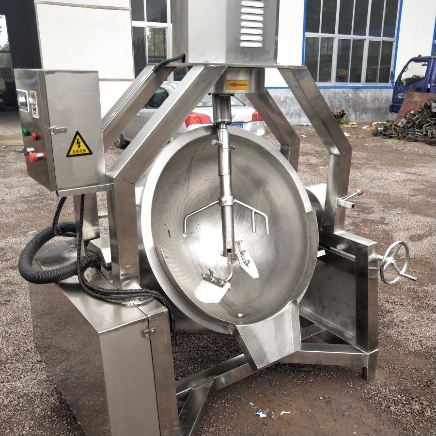 Semi-automatic planetary frying pan Syrup brown sugar boiling machine Stainless steel semi-automatic planetary stirring jacketed pot