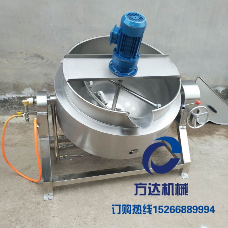 Stainless Steel Large Gas Jacketed Pot Tilt Cooking Pot Factory Direct Sales Temperature Controlled Stirring Sugar Cooking Pot