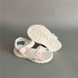 Детские нескользящие модные пляжные сандалии на липучке, Россия, мягкая подошва