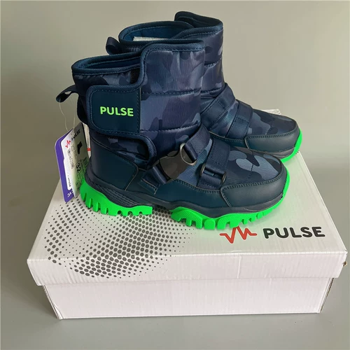 0101 Экспорт иностранной торговли российские детские детские мальчики снежные сапоги-30 Водонепроницаемые анти-слаточки теплый 27-37 стальной когти