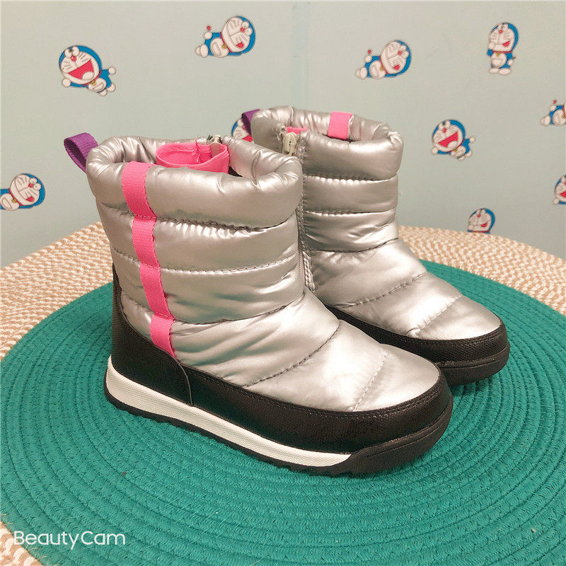 Microflawless Export Girl Snowy Boots Winter Cotton Boots Female Treasure Children Winter Pull-up Light Waterproof Short Boots Light