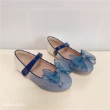 Внешняя торговля, туфли принцессы с круглым носком для девочек, весенне-осенние детские повседневные нескользящие кожаные туфли на липучке Aisha Princess Soft 262