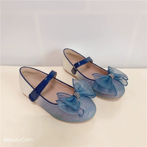 Детские нескользящие туфли для принцессы на липучке для отдыха для кожаной обуви