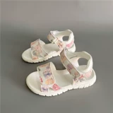 Детские нескользящие модные пляжные сандалии на липучке, Россия, мягкая подошва