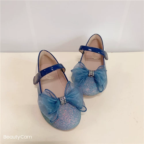 Детские нескользящие туфли для принцессы на липучке для отдыха для кожаной обуви