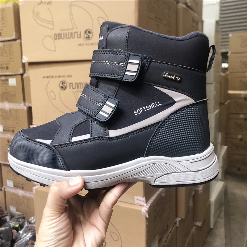 Foreign trade exports Russian boys warm boots anti-skating winter magic stickers snowshoes real wool waterproof and slip