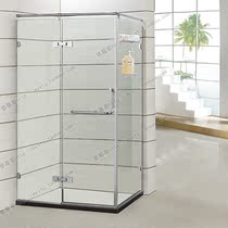 Rectangular frameless shower room overall bathroom simple 304 stainless steel swing door partition glass door