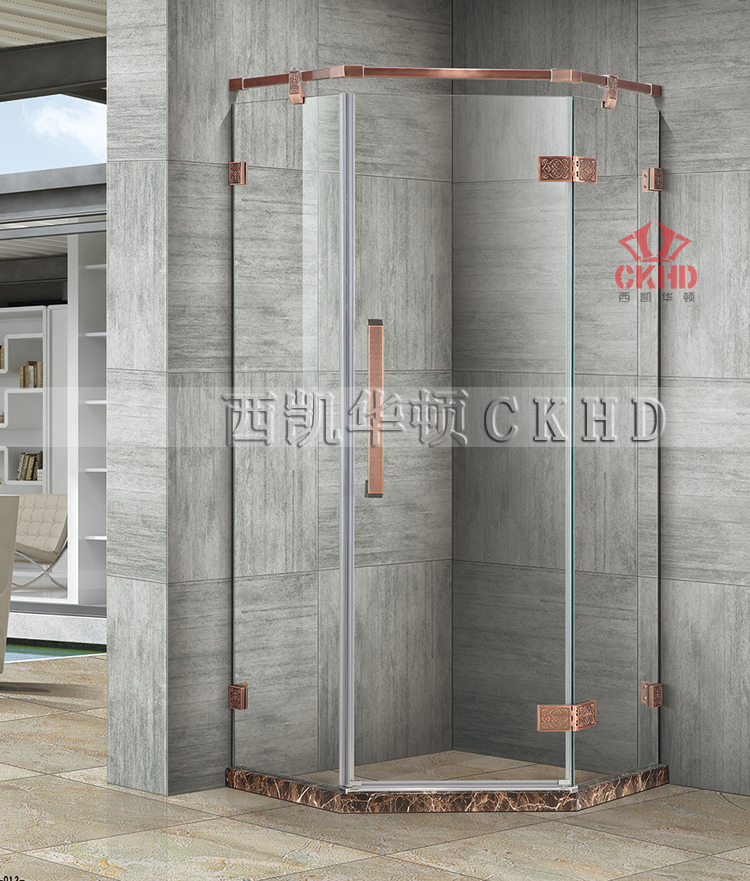 West Kaihuatton ancient bronze shower room stainless steel diamond shaped screen Easy flush shower room integral bathroom partition X19