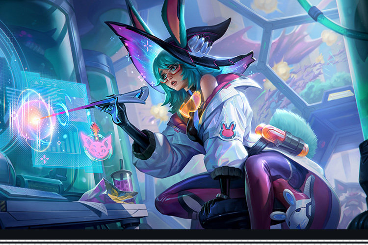 League Games LOL Aurora Battle Bunny Champion Cosplay Outfit Halloween Adult Women Men Costume 1