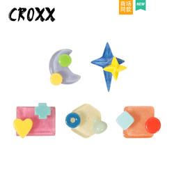 CROXX 대비 색 기하학 구멍 신발 액세서리 crocs 액세서리 장식 버클 버클 액세서리 diy 하이 엔드 액세서리