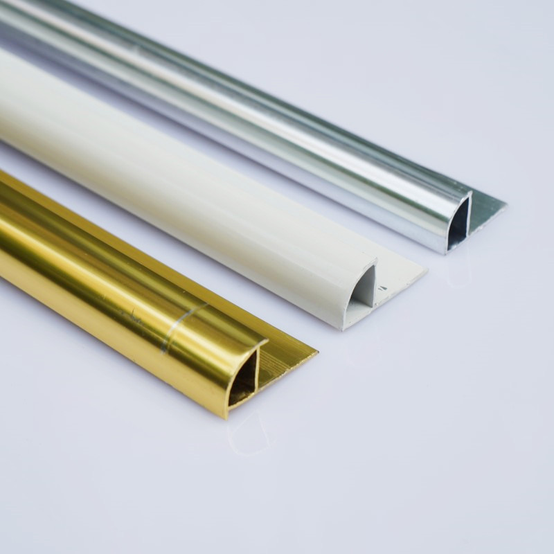 Niugao aluminum alloy tile yang corner strip engineering white metal yang corner line closing strip arc-shaped edge strip corner protection