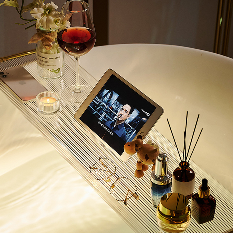 Bathtub Shelf Spa Bathtub Table High-End Bathroom Acrylic Bathtub Board Soaking Storage Rack Shelf