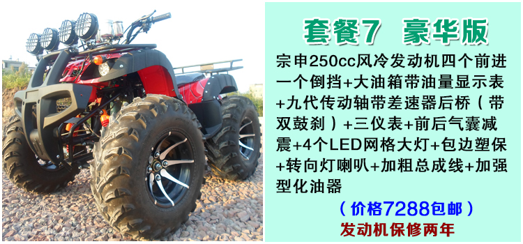 Lớn và nhỏ bull bãi biển trục ổ đĩa bốn bánh off-road xe máy Zongshen làm mát bằng nước điện sa mạc xe máy snowmobile