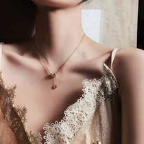 South Korea Rose Gold Small Brute Waist Necklace Woman Pure Silver Light Extravaganza With No Color Gold Collarbone Chain To Send Girlfriend Gifts