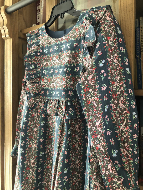 『 Crossing the Bridge Xiaolu』 Spring’S Small Retro Qingxiu Garden Linen Dress
