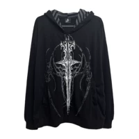Sun protection clothing-black gothic seal summer thin cotton