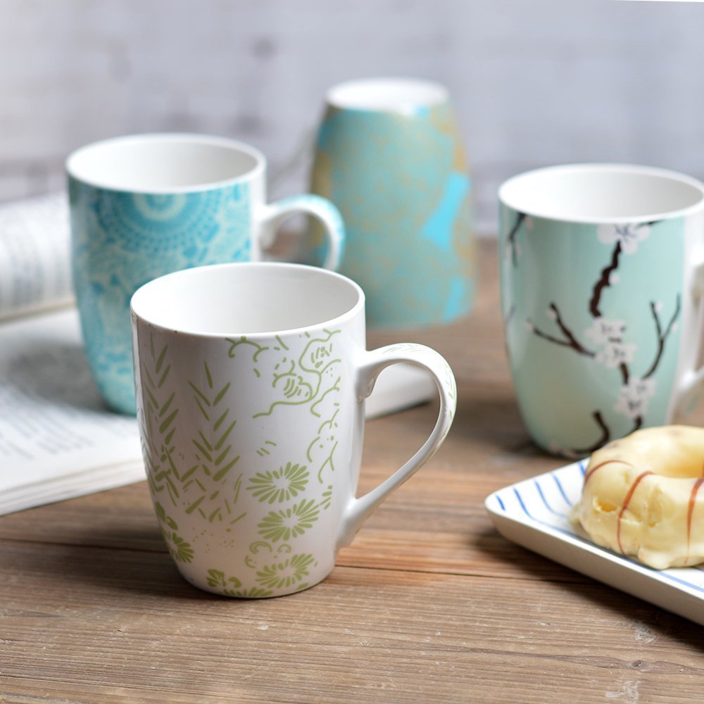 Plum orchid bamboo chrysanthemum new bone china cup ceramic cup small fresh pastoral style mug coffee cup home water cup set