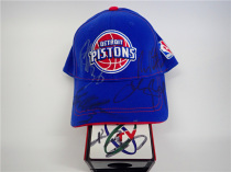 NBA Pistons Ben Wallace Rassid Wallace Billups Hamilton autographed hat