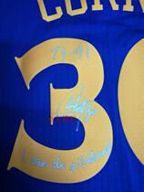 NBA Golden State Warriors Stephen Curry Stephen Curry autographed jersey sold on display