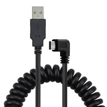 Elbow USB C Type-c data cable USB3 1 charging cable Xiaomi Huawei LETV telescopic spring cable