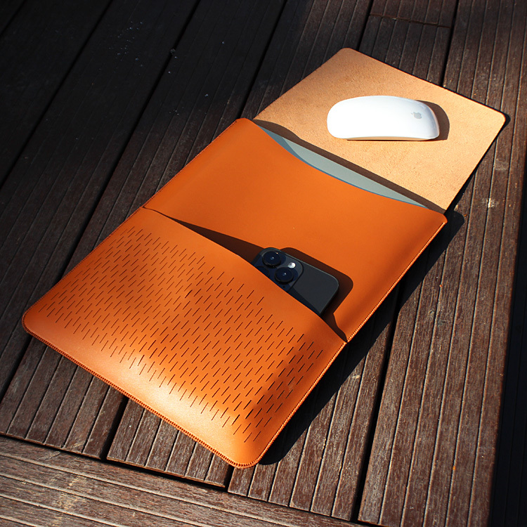 Suitable for New M3 Apple MacBook Pro 14 Protective Case, M2 Air Case, 13inch M1 Accessories, Leather Case, Inner Sleeve, M2 MacBook Air 13.6inch Protective Case, Honeycomb Storage with Mouse Pad