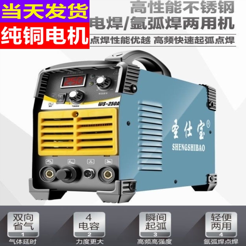 Household 220V electric welding machine argon arc welding machine dual-use WS-250 315 inverter DC stainless steel manual welding machine