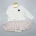 Hộp quà tặng em bé Mùa thu và mùa đông Trăng tròn Quà tặng Trăm ngày Áo dài Nữ Baby Haber cardigan Set Áo công chúa Xiêm - Bộ quà tặng em bé Bộ quà tặng em bé