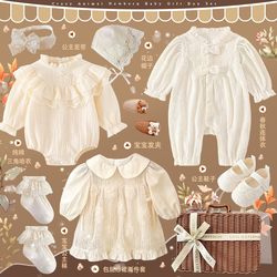 Newborn Baby Gift Box, Baby Gift, Full-Month Baby Clothing Set, High-End Gift for 100-Day-Old Girl