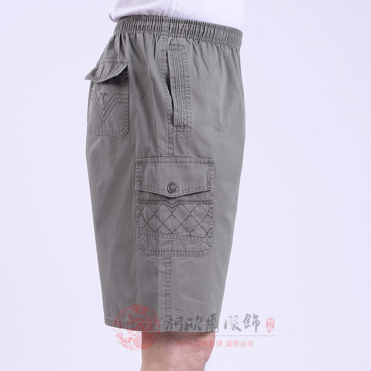Đặc biệt mùa hè quần short cotton trung niên nam rộng kích thước lớn sâu eo cao quần nam giản dị quần cotton shop quần áo nam