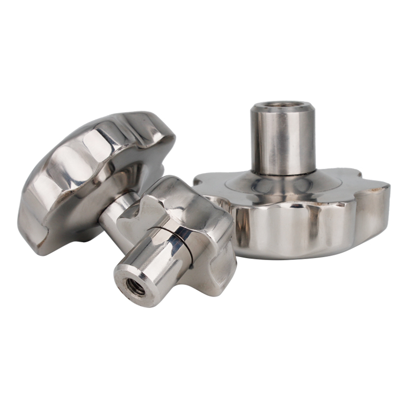 Stainless steel plum handle nut 304 handwheel Star hand screw cap Star handle knob locking nut