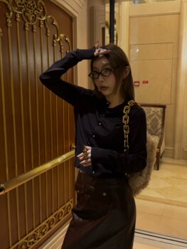 Mskin6 Niche Design Women's Early Autumn New Vintage Knit Cardigan Jacket Loose Casual Versatile Top Trendy