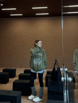 Mskin6 Design Women's 25 Autumn/Winter New Jacket Retro American Letter Print Stand Collar Zipper Loose Casual Trendy