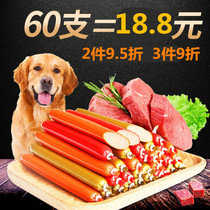 Dog ham 60 dogs eat sausages Golden Retriever Teddy cat calcium training reward pet snacks