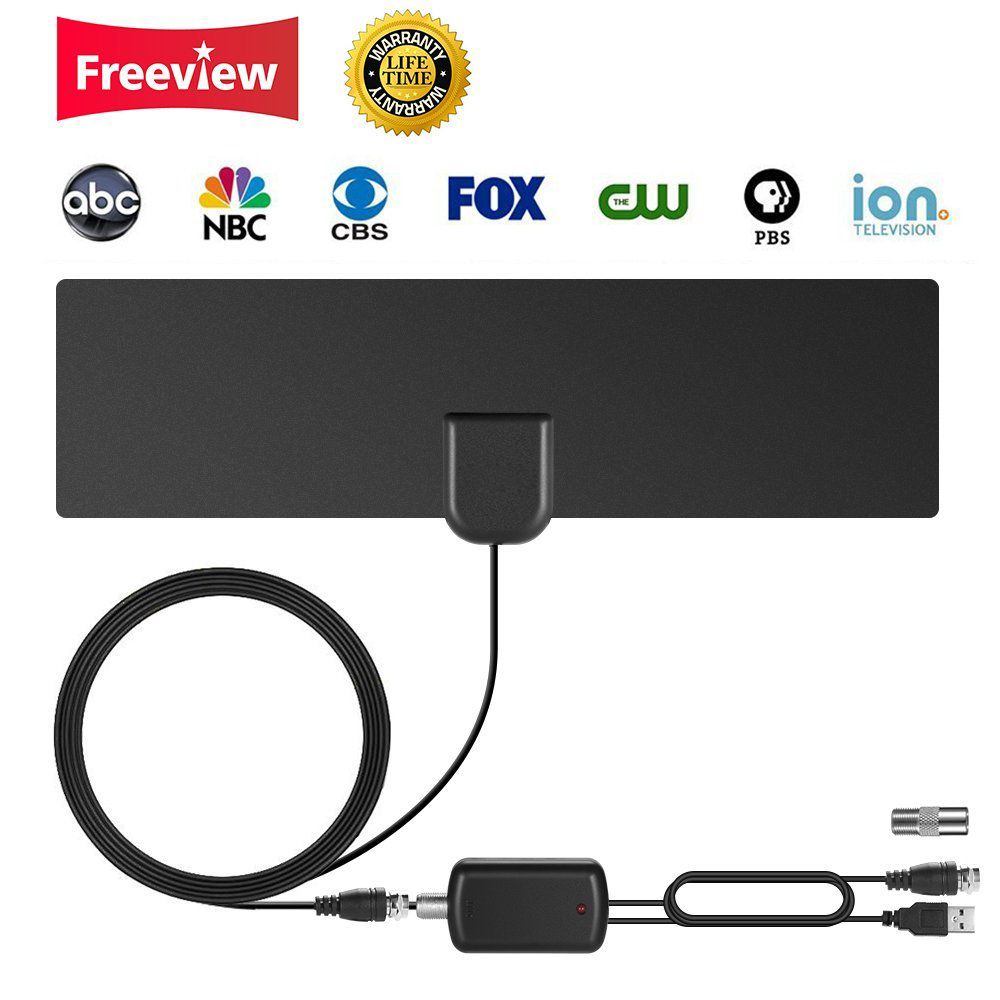 Home indoor TV antenna DVB-T2 ISDB DVB-T2 DTMB active amplification high gain antenna