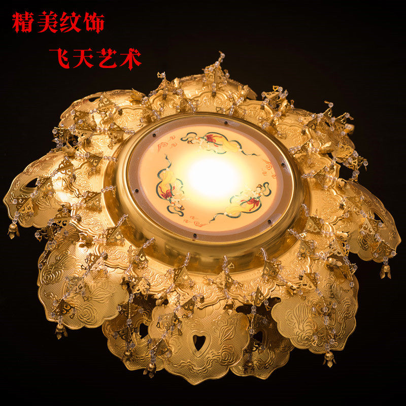 High-end Buddha Hall lamps and lanterns GOLDEN TREASURE COVER LAMP WITH CELLULOID COVER LAMP FLYING SKY UMBRELLA COVER LIGHT LOTUS LAMP
