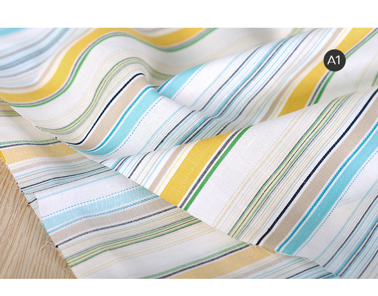 Cotton sọc vải Cotton mỏng mềm mại ngang màu thun dải mùa xuân và mùa hè áo sơ mi váy tự làm vải thủ công vải cotton