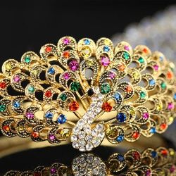 Shin Kong Jewelry Colorful Peacock Opening Bracelet Bracelet Fashionable Exaggerated Wrist Jewelry ຂອງຂວັນສົ່ງຟຣີ