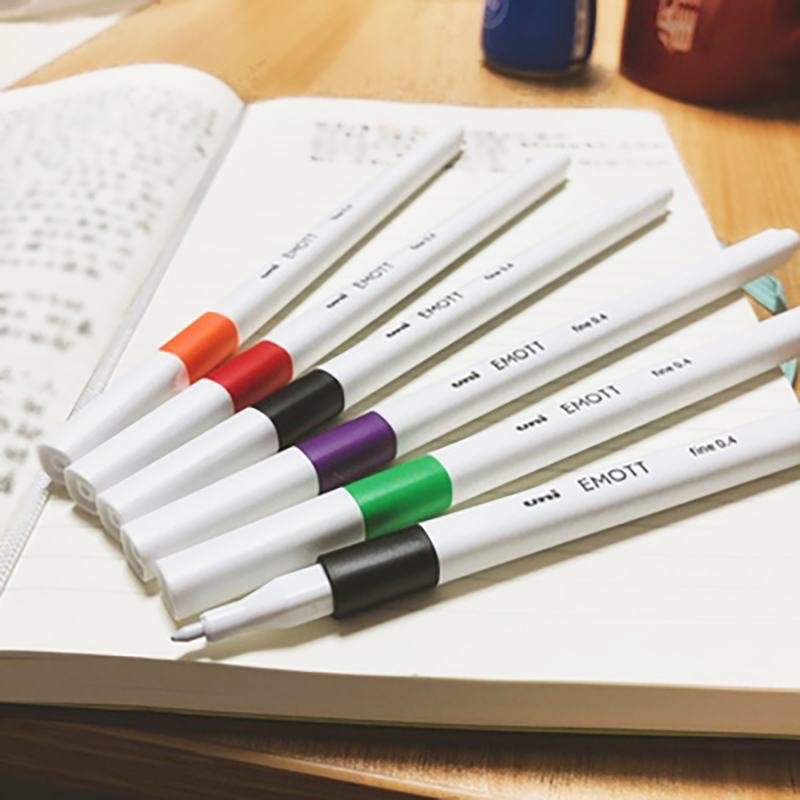 Japan imports Mitsubishi Emott Hook Line Water-based Hand Ledger Pen Watercolor Mark 5 Color 10 Color Painting Suit