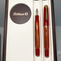 German pelikan Baili gold M600 Red Tortoise 2020 limited color tortoise pattern 14K gold tip pen