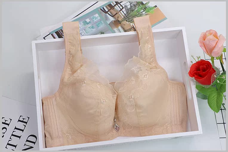 Phụ nữ mới mặc đồ lót màu đỏ gợi cảm thu thập cúp ngực mỏng mà không cần áo ngực bằng thép trên kiểu điều chỉnh nhận áo ngực áo lót nữ