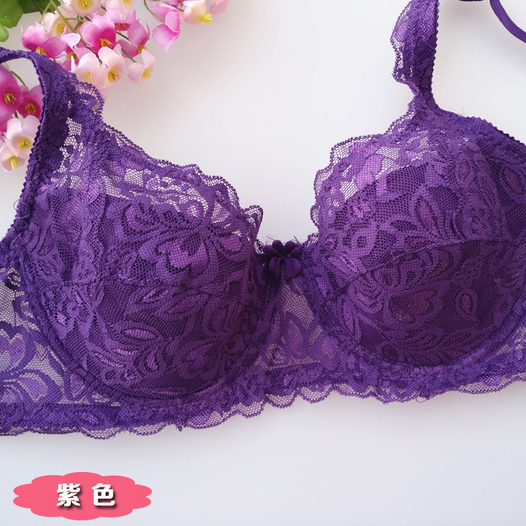 V-loại siêu mỏng đầy đủ cup thoải mái thở nhỏ màu trắng sexy ren ladies đồ lót áo ngực tập