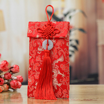 Brocade fabric red envelope is a seal marriage change of mouth fee fabrics General large number RMBten thousand red packet handmade Chinese wind