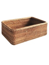 Q ZERO-na Bath Box storage rattan baskets daily baskets noodles storage and collection of omnivorous baskets table room